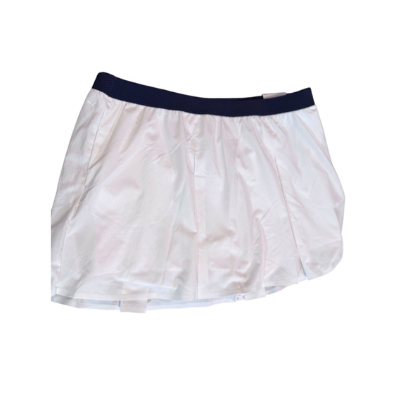 Women's Puma Pleated golf skort XXL White with Black Waistband - Picture 2 of 5